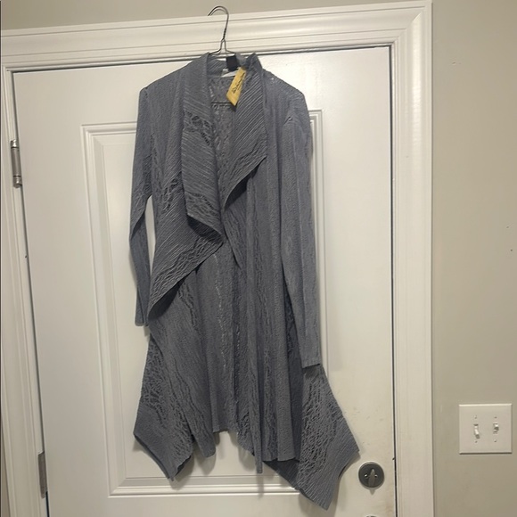 Patchington Sweaters - Gray Draped Cardigan